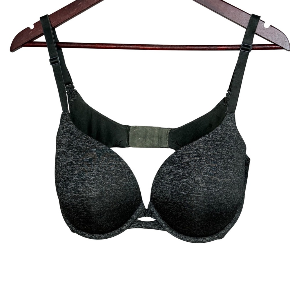 Victoria's Secret Padded Perfect Coverage Bra 36DD Heathered‎ Grey Underwire